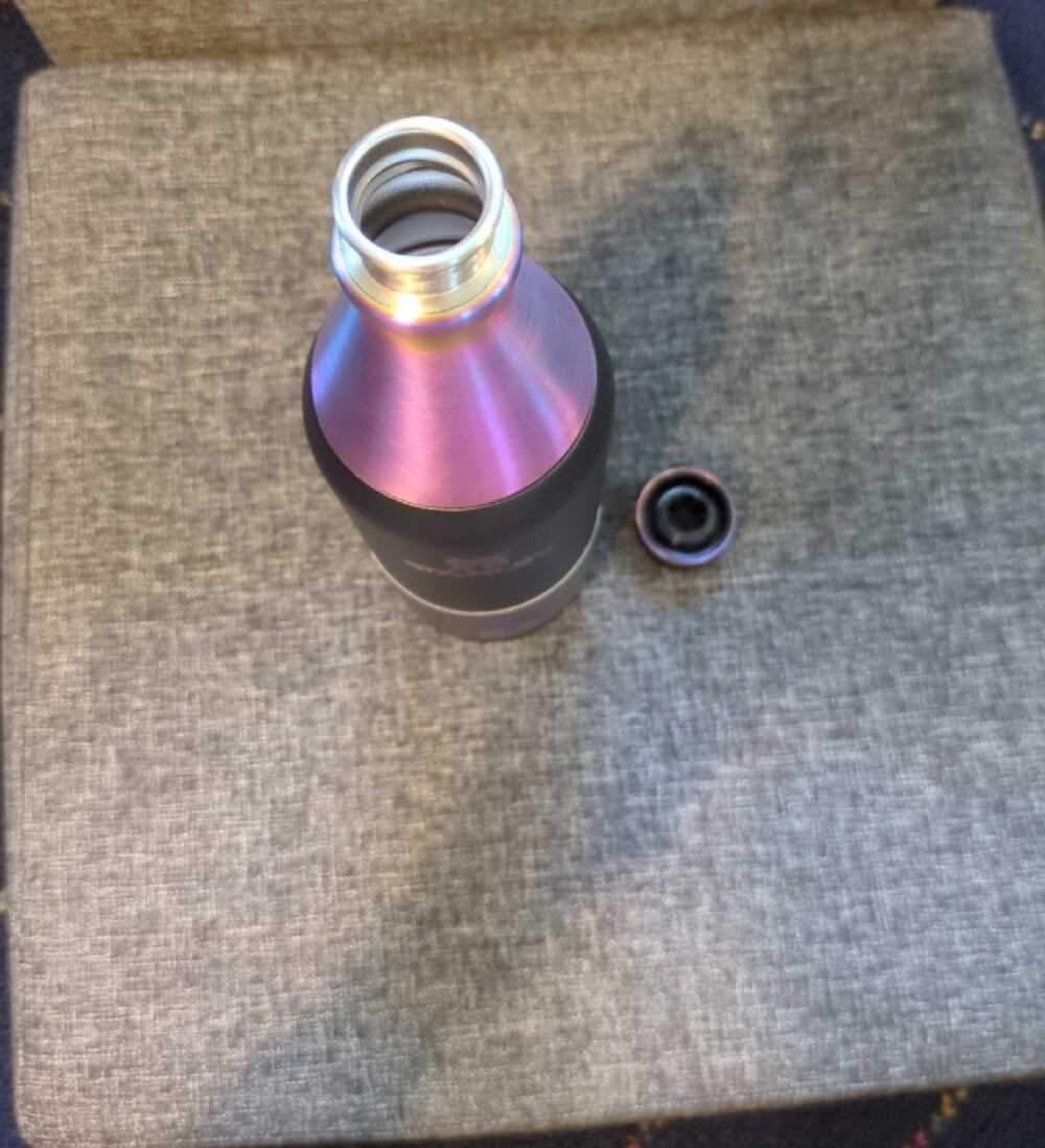 Limited Stanley Black Chroma Slim Bottle with Iridescent Purple Logo and Cap - Picture 10 of 11